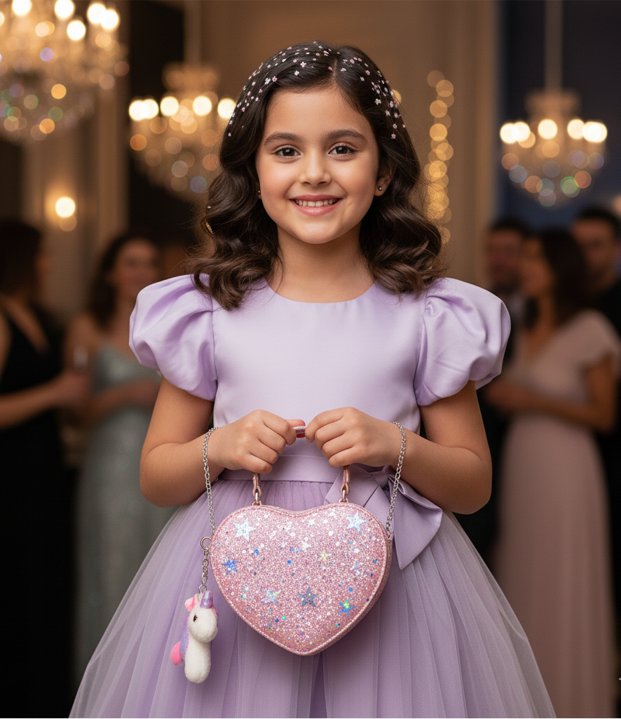 Lavender Princess with Heart Purse