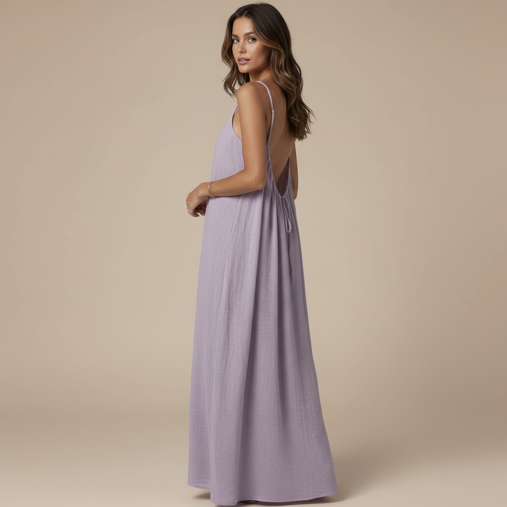 Loose Fit Spaghetti Strap Dress - colour option