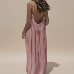 Loose Fit Spaghetti Strap Dress - front view