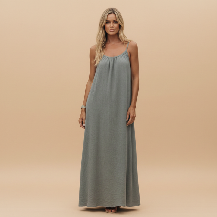 Loose Fit Spaghetti Strap Dress - detail view