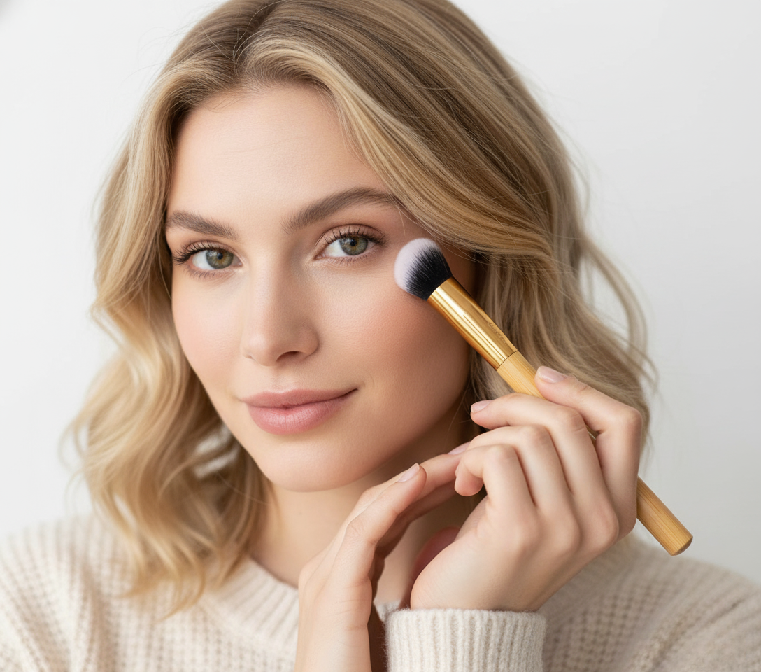 Makeup Brush use by Actress