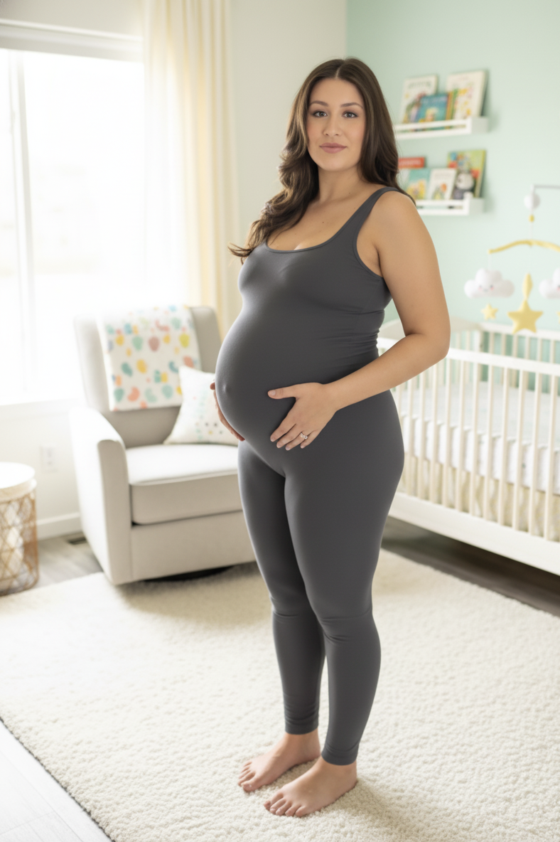 Maternity Jumpsuit in Grey 