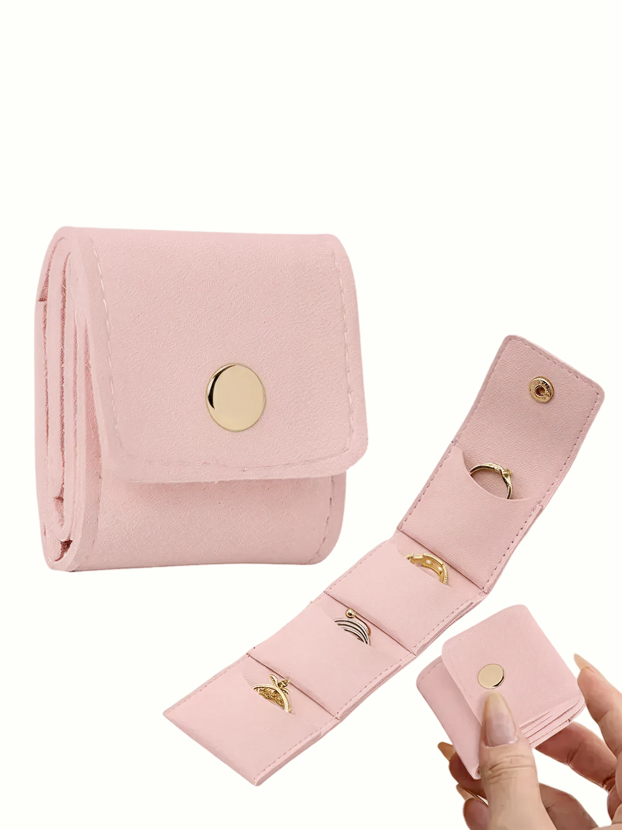 Mini Jewelry Travel Purse in Pink