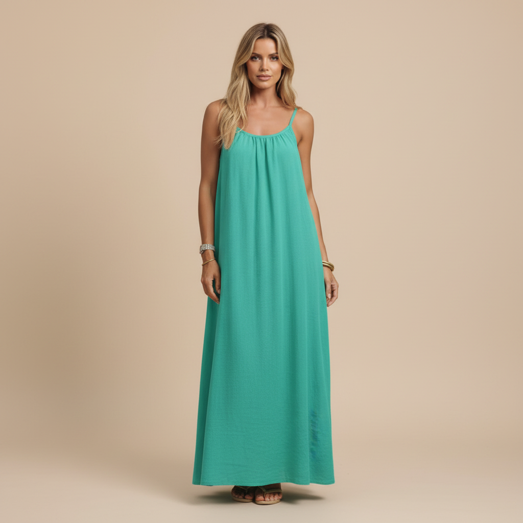 Loose Fit Spaghetti Strap Dress - side view