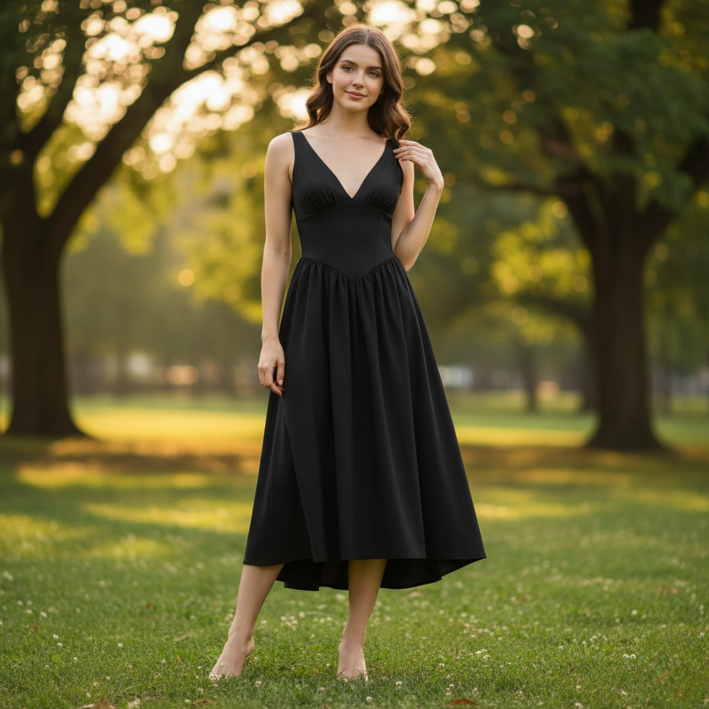 Nature's Frame with Black Dress