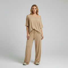 Off Shoulder Wide Leg Casuals