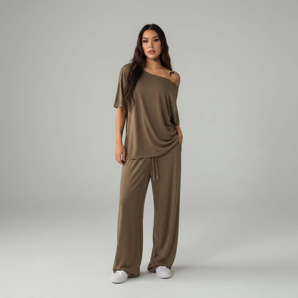 Off Shoulder Wide Leg Casuals