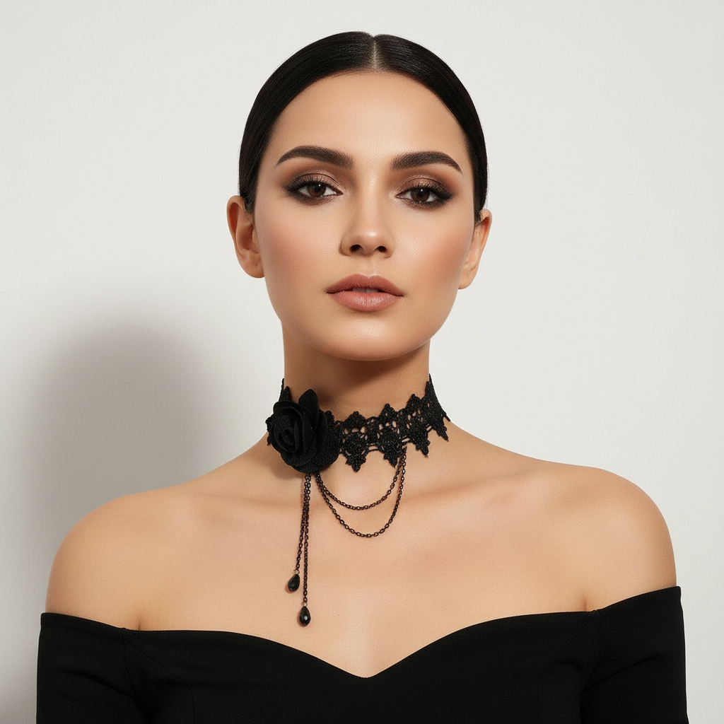 Gothic Lace Choker Necklace