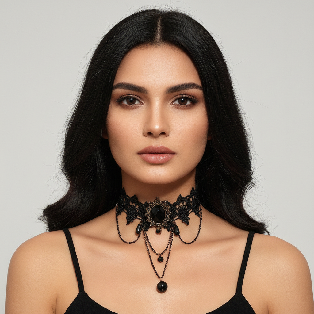 Gothic Lace Choker Necklace
