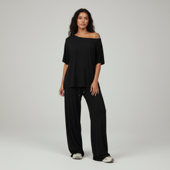 Off Shoulder Wide Leg Casuals