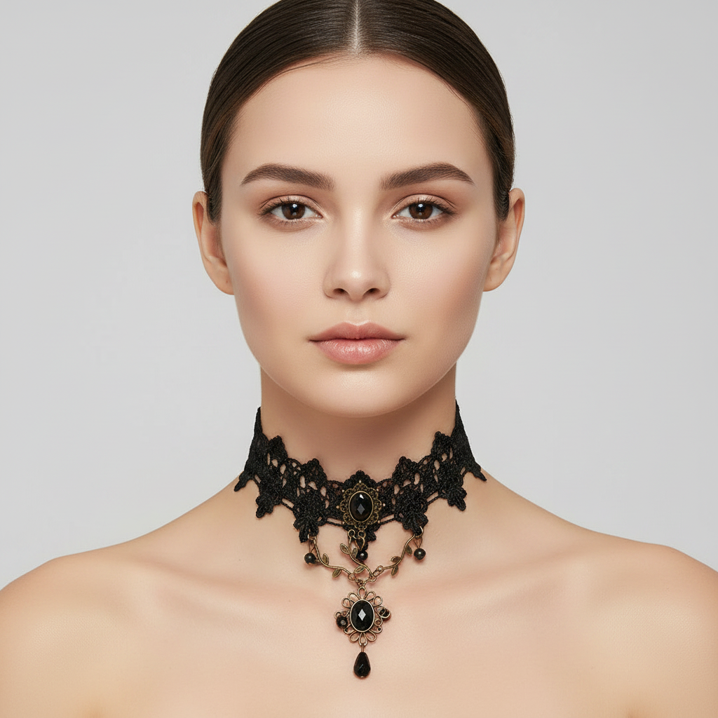 Gothic Lace Choker Necklace
