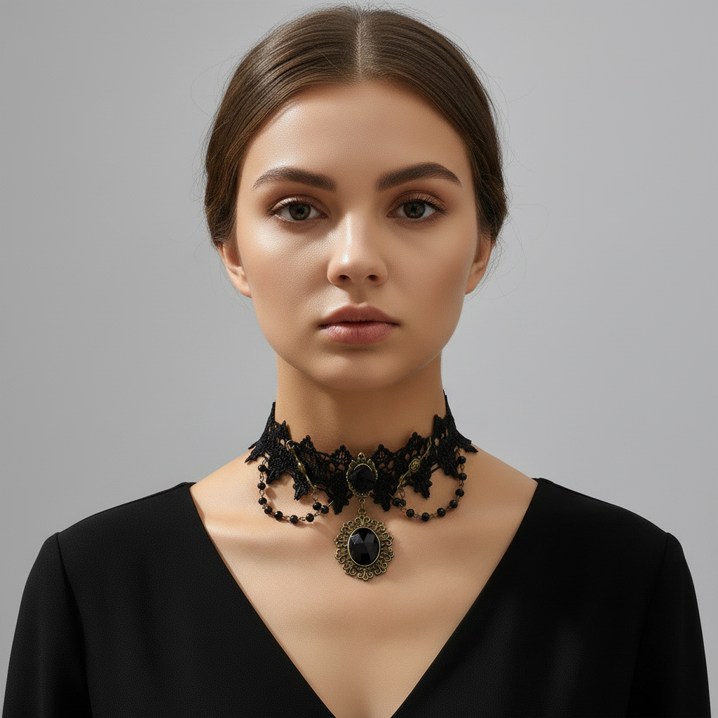 Gothic Lace Choker Necklace