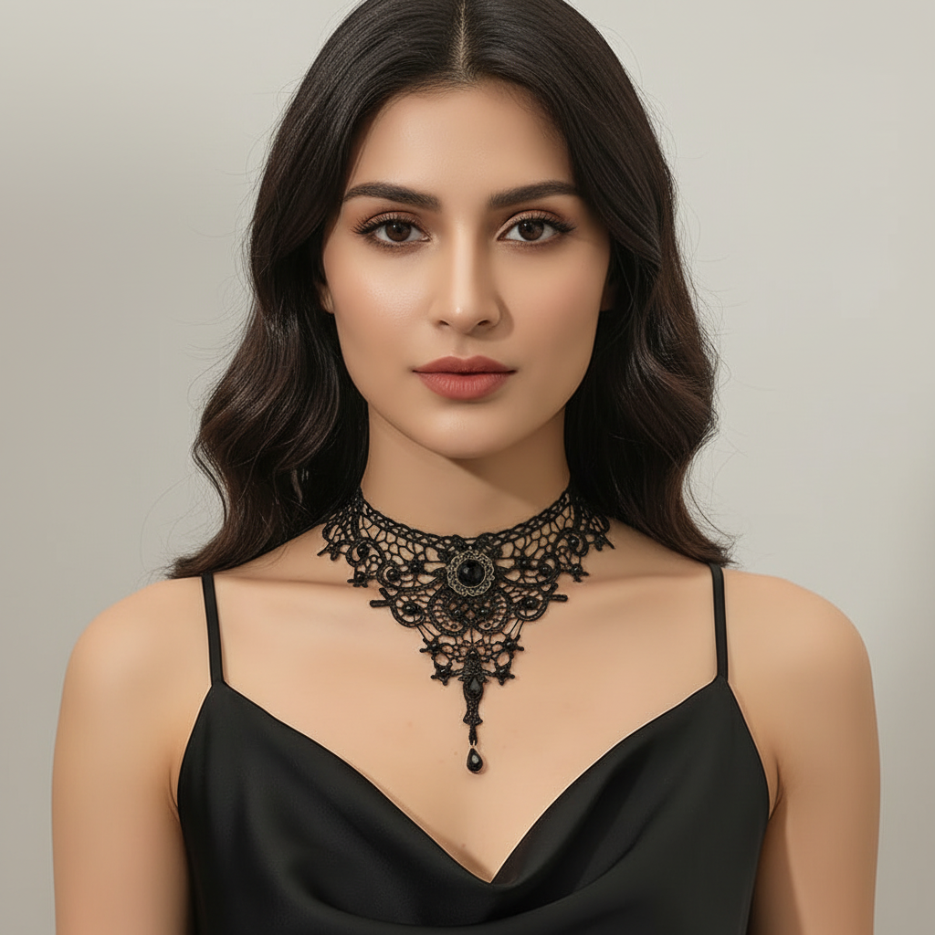 Gothic Lace Choker Necklace