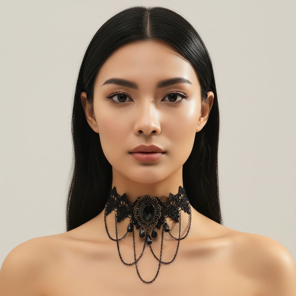 Gothic Lace Choker Necklace