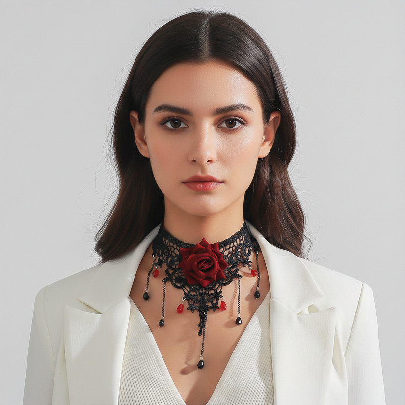 Gothic Lace Choker Necklace