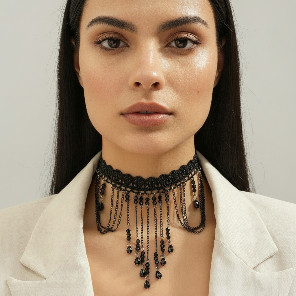 Gothic Lace Choker Necklace