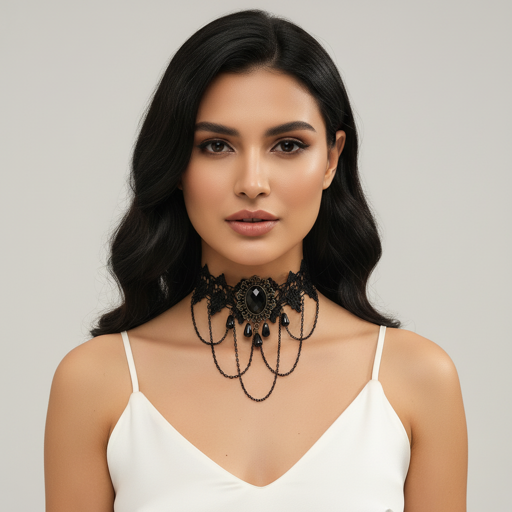 Gothic Lace Choker Necklace