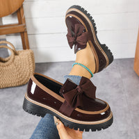Bowknot Retro Thick-Soled Shoes