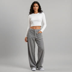 Casual Wide Leg Trousers - styled look
