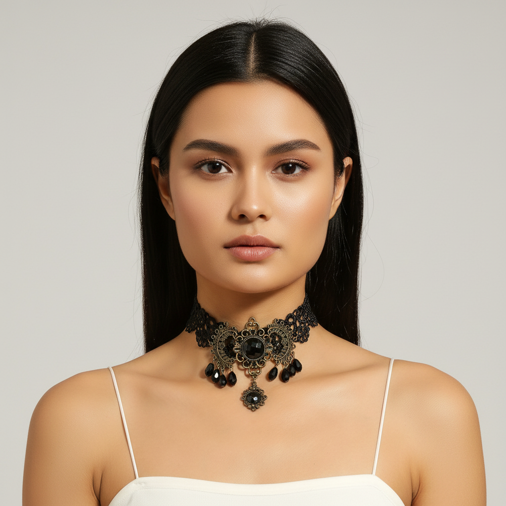 Gothic Lace Choker Necklace
