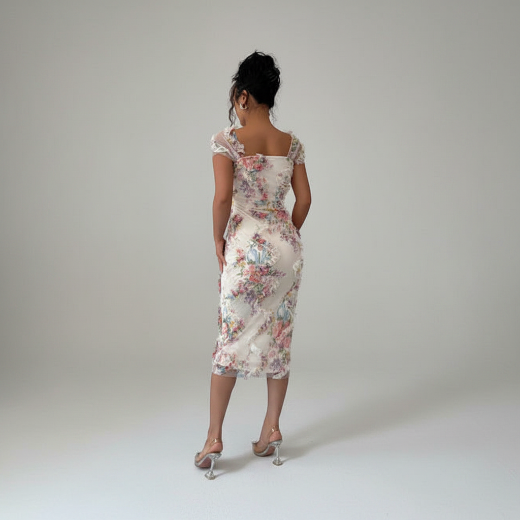 Floral Ruffle Elegance Dress