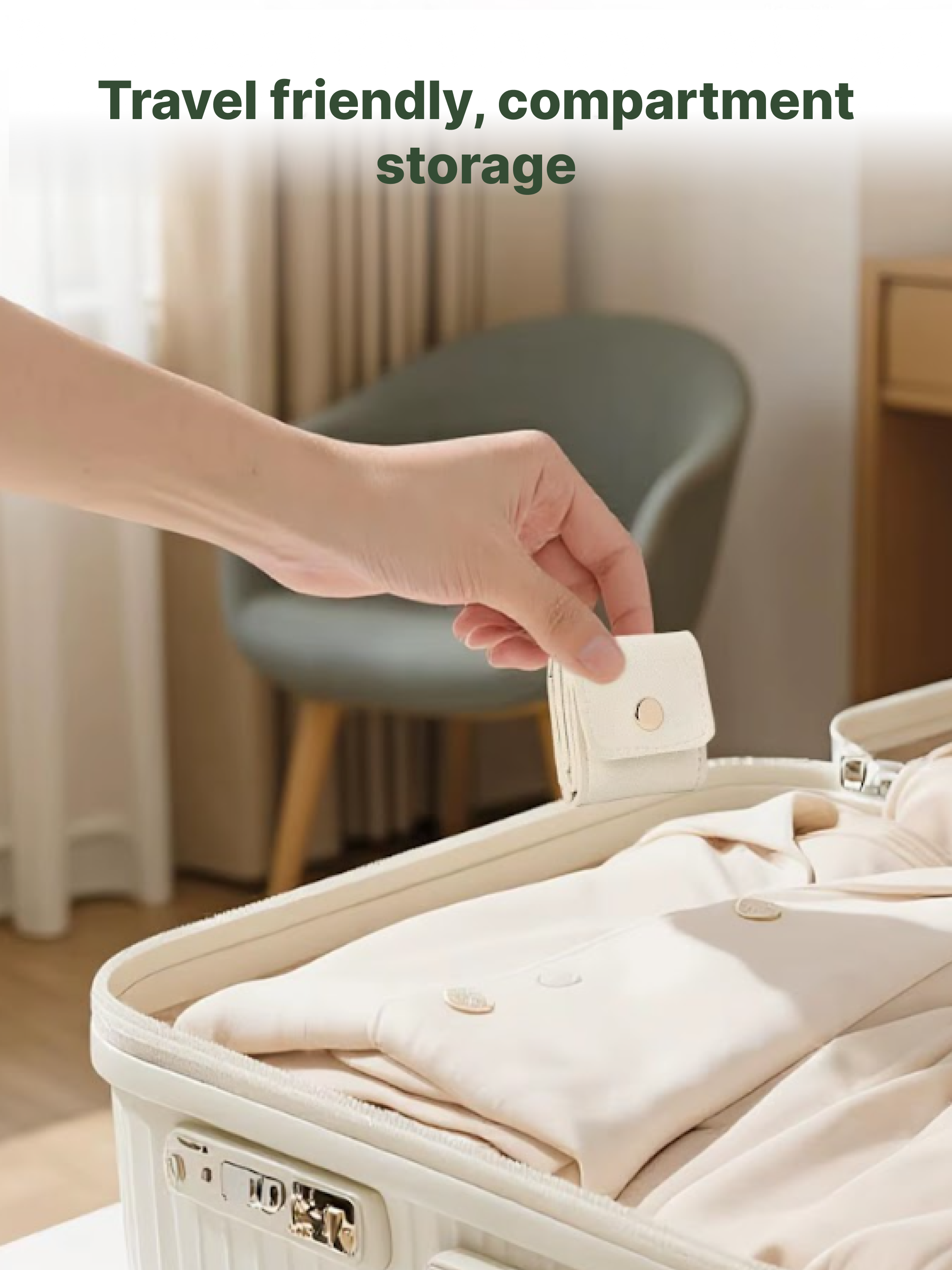 Off White Variant of Mini Jewelry Travel Purse 