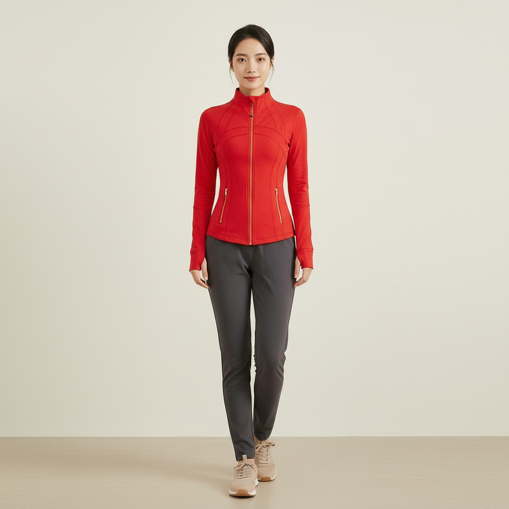 Red Variant of Quick Dry Long Sleeve Jacket