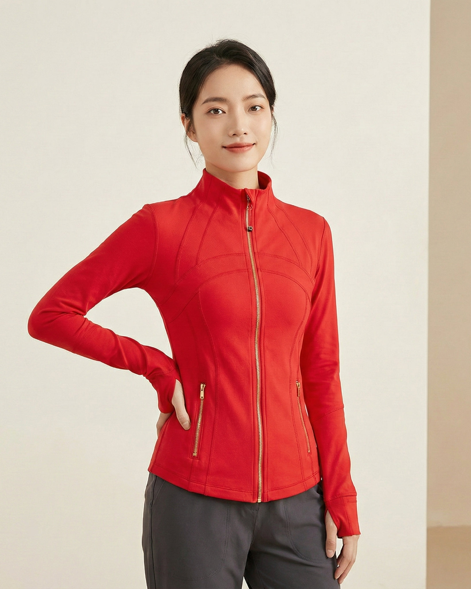 Red Variant of Quick Dry Long Sleeve Jacket