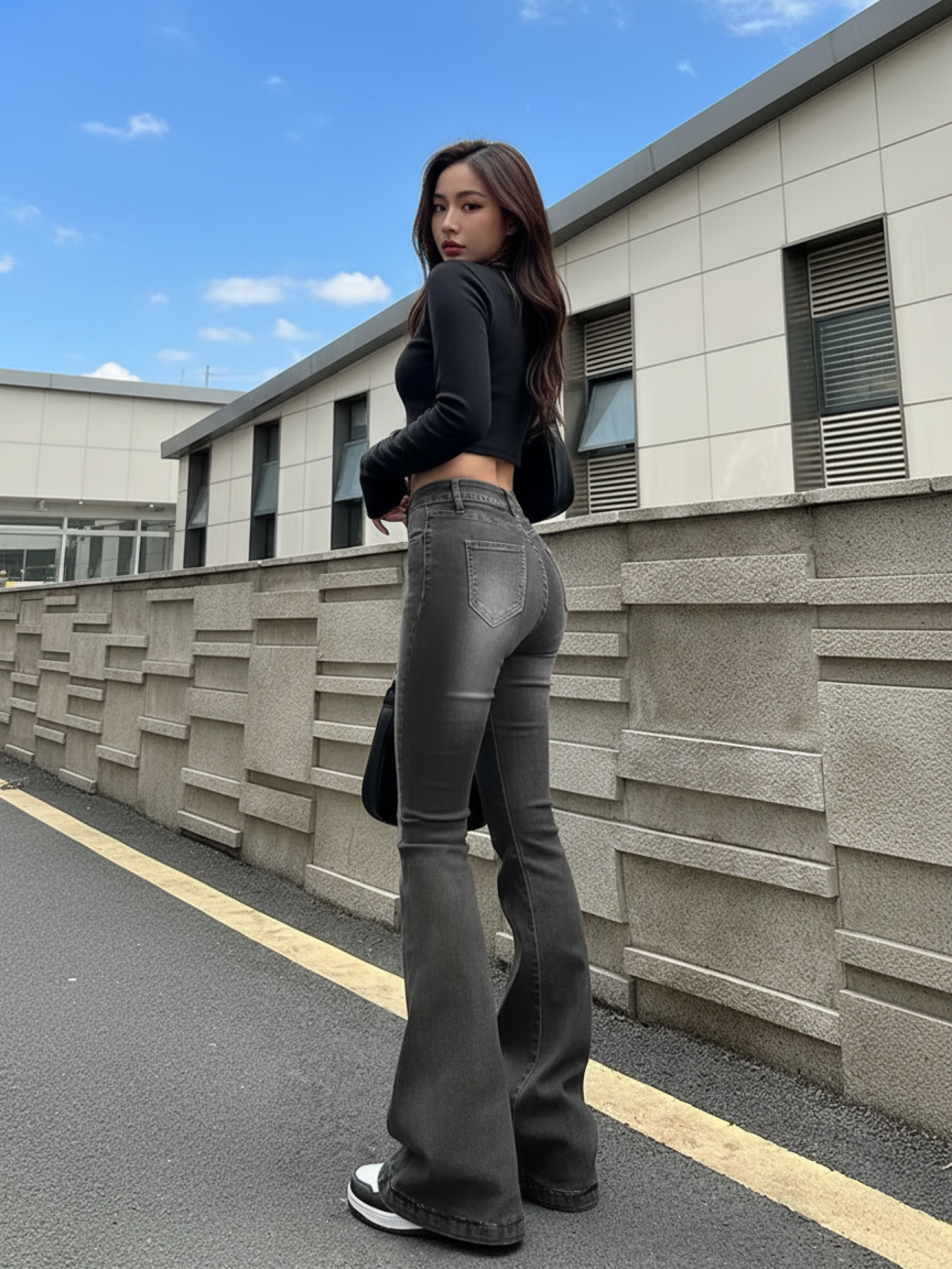 Retro Bell Bottom Jeans			