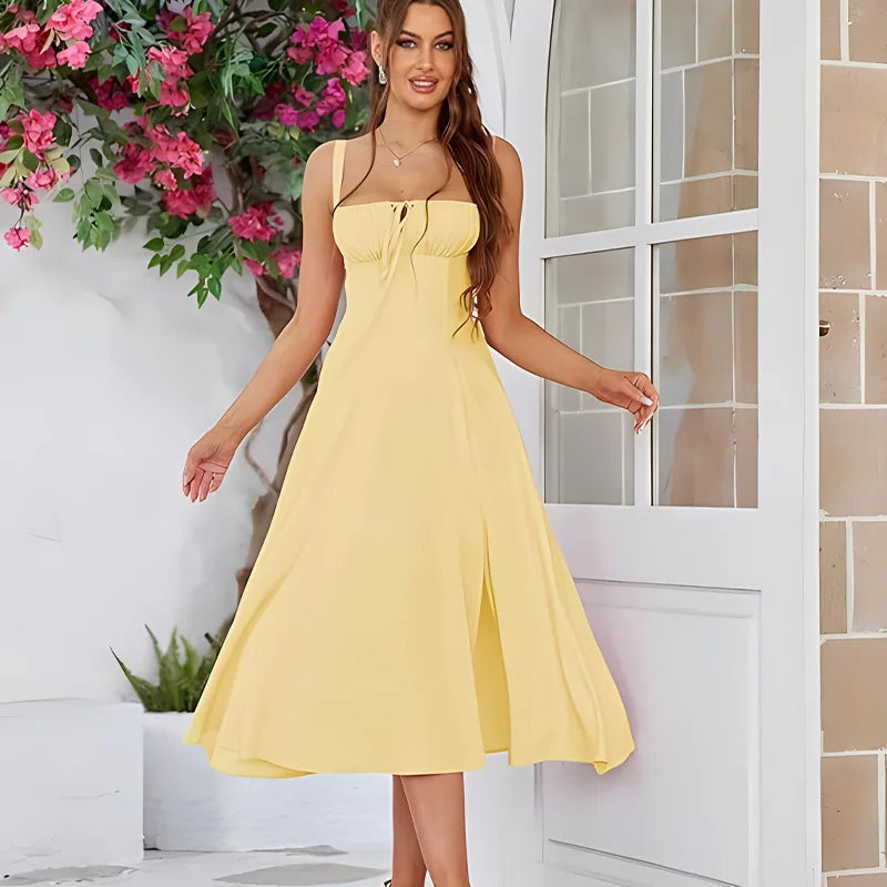 Lace-up Suspender Dress