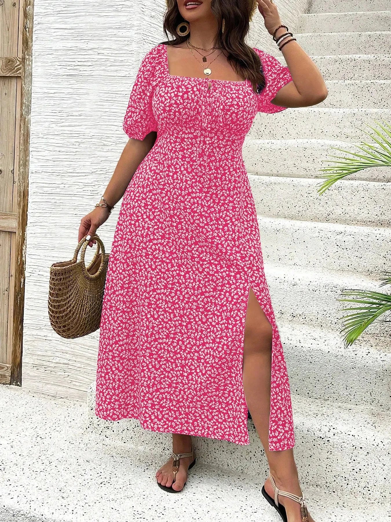 Ditsy Plus Floral Maxi