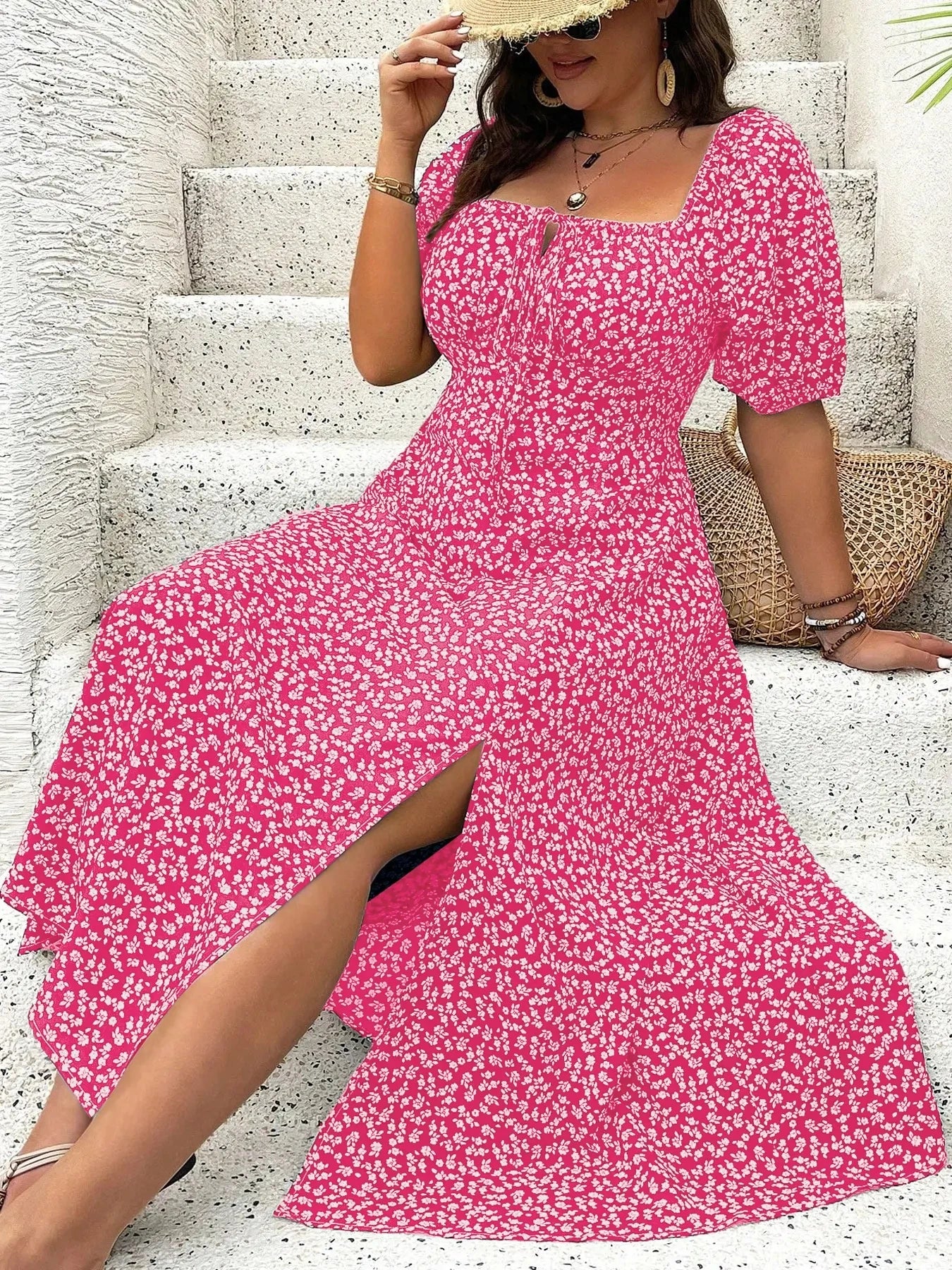 Ditsy Plus Floral Maxi