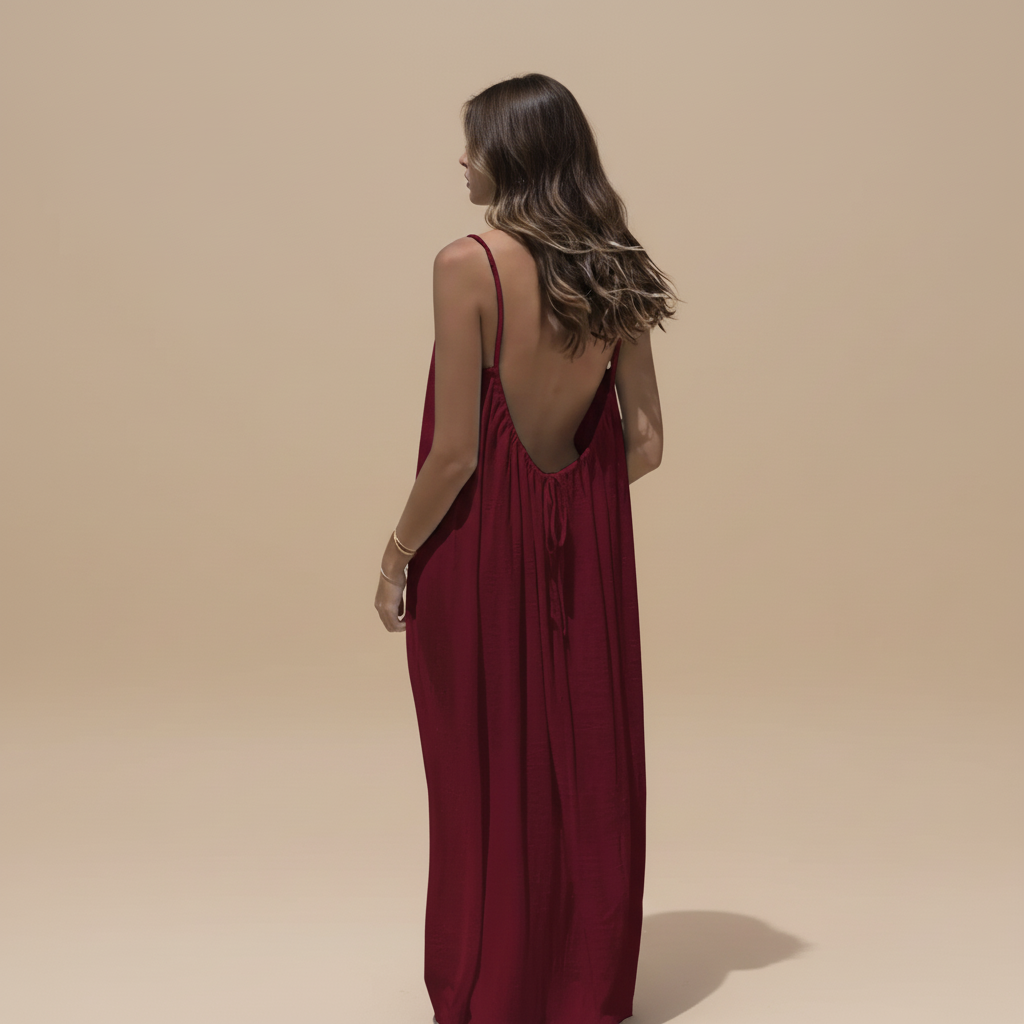 Loose Fit Spaghetti Strap Dress - close-up