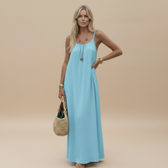 Loose Fit Spaghetti Strap Dress - close-up