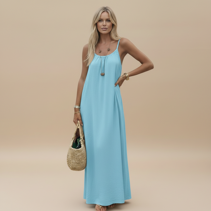 Loose Fit Spaghetti Strap Dress - close-up