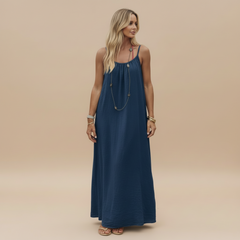 Loose Fit Spaghetti Strap Dress - front view