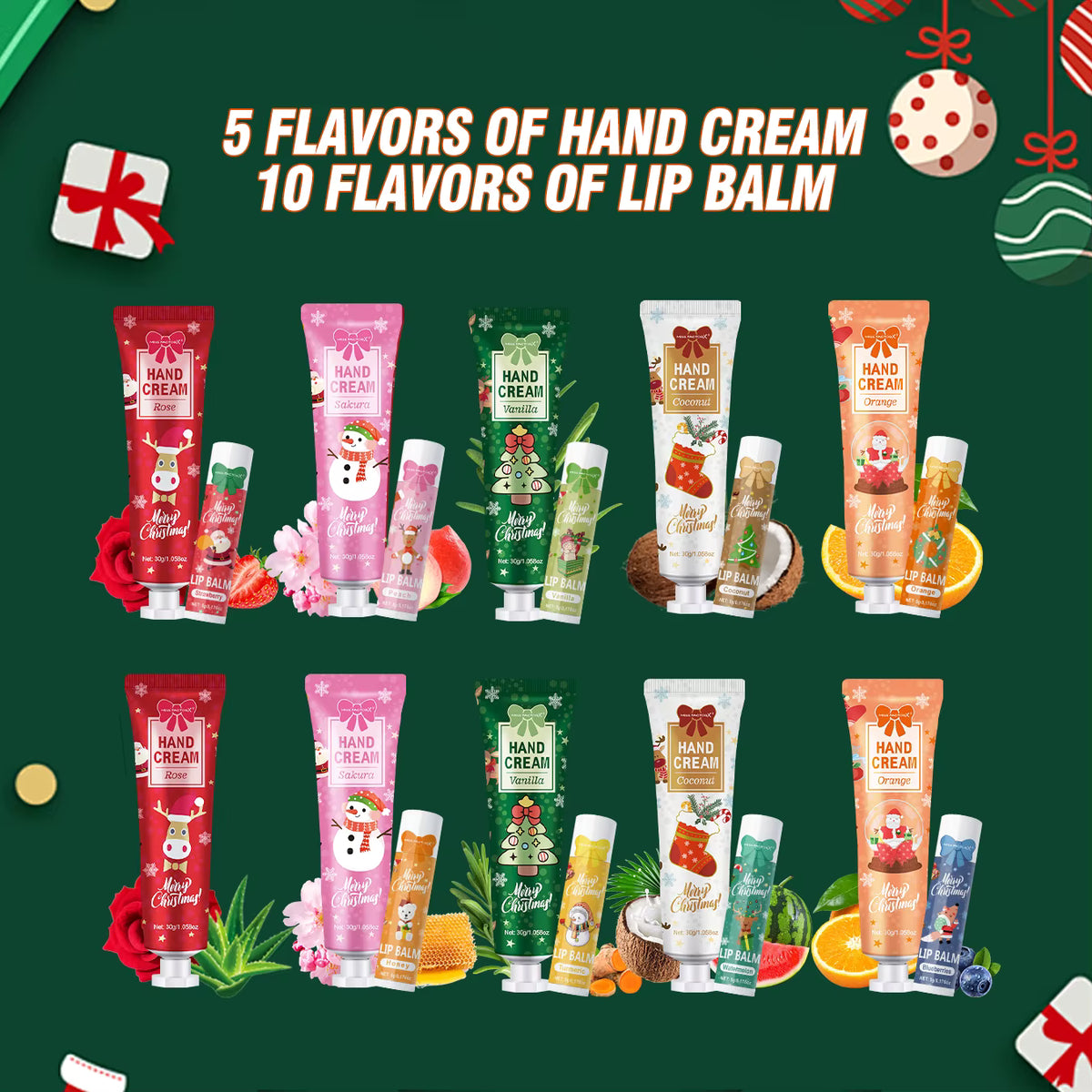 Multi Color The Winter Care Gift Box with flavour of hand cream & lip balm