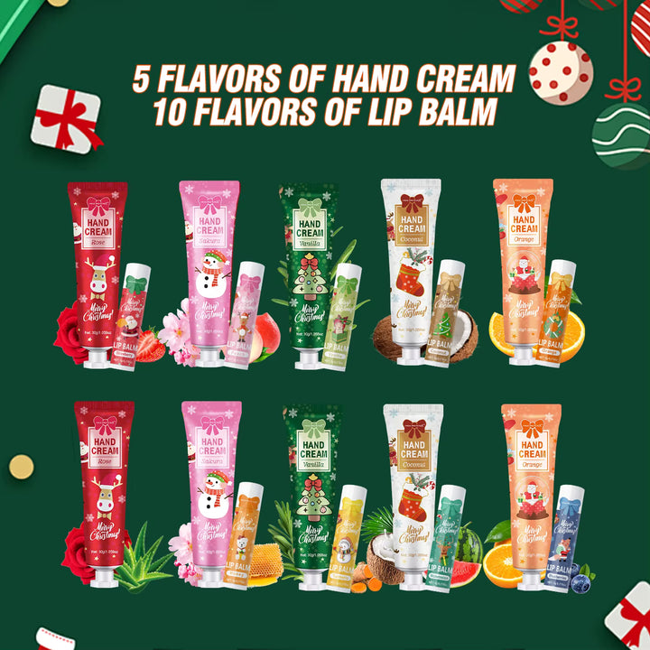 Multi Color The Winter Care Gift Box with flavour of hand cream & lip balm
