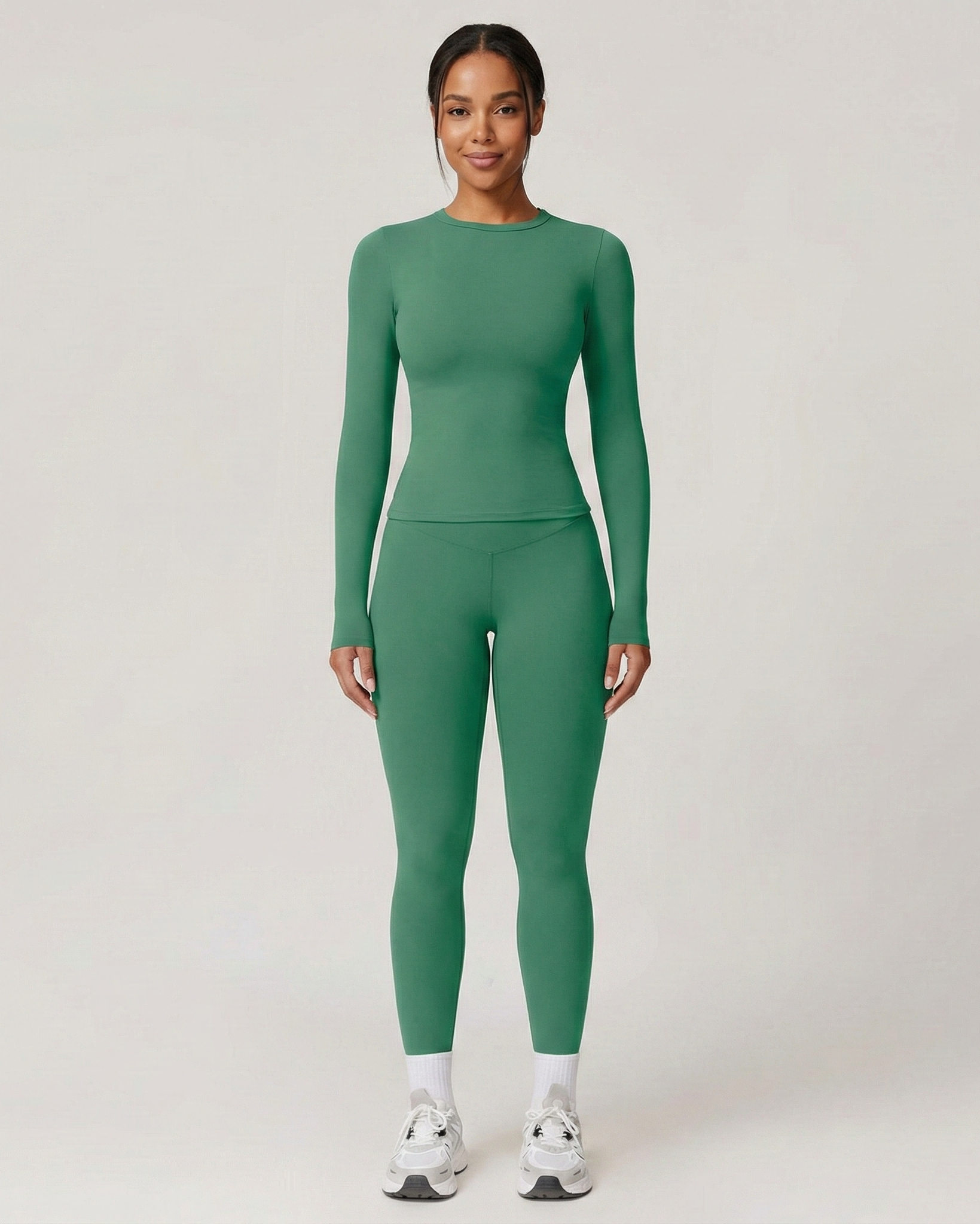 Two-Piece Active Wear Set in Vintage Green