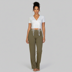 Chic Ribbed String Top