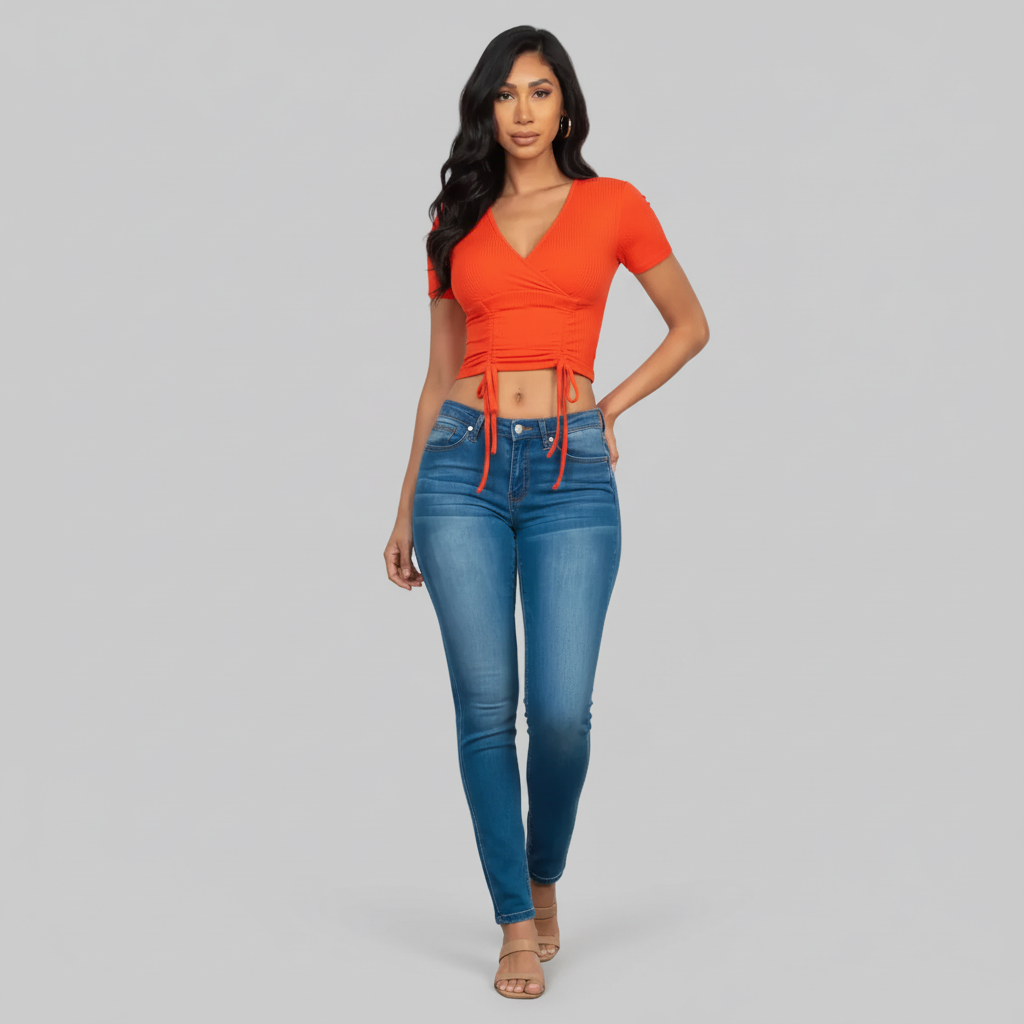Chic Ribbed String Top