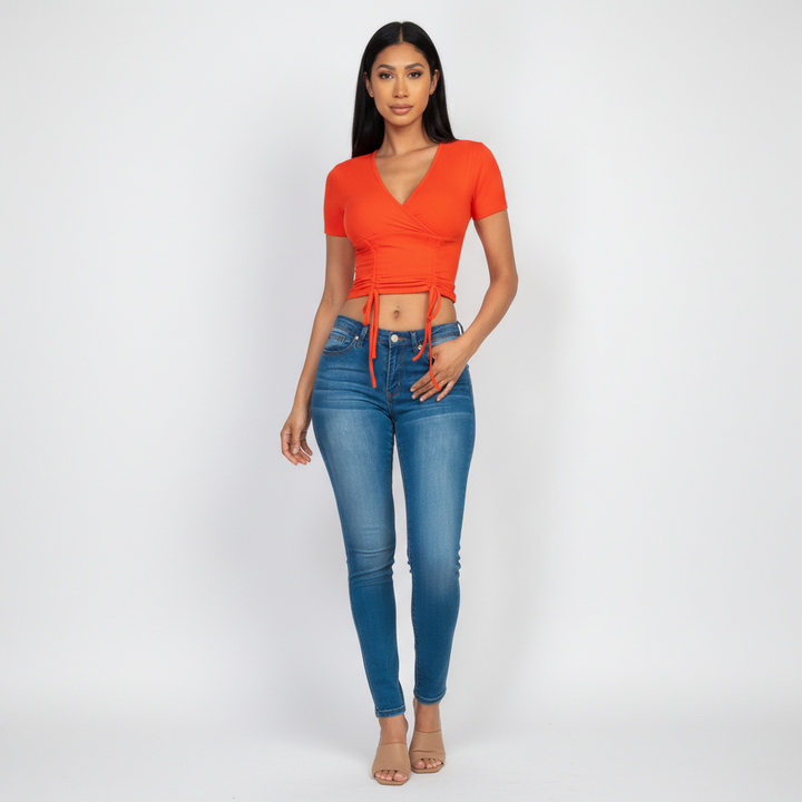 Chic Ribbed String Top
