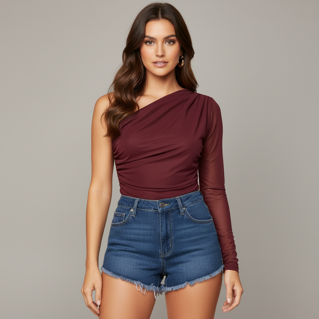 Zip Me Up Denim Shorts - View 5 | Mavena Co
