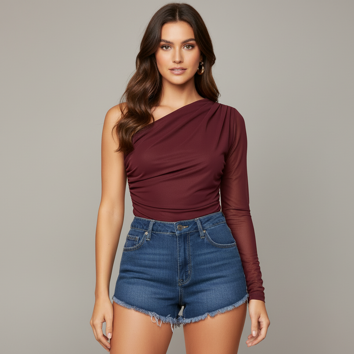 Zip Me Up Denim Shorts - View 5 | Mavena Co