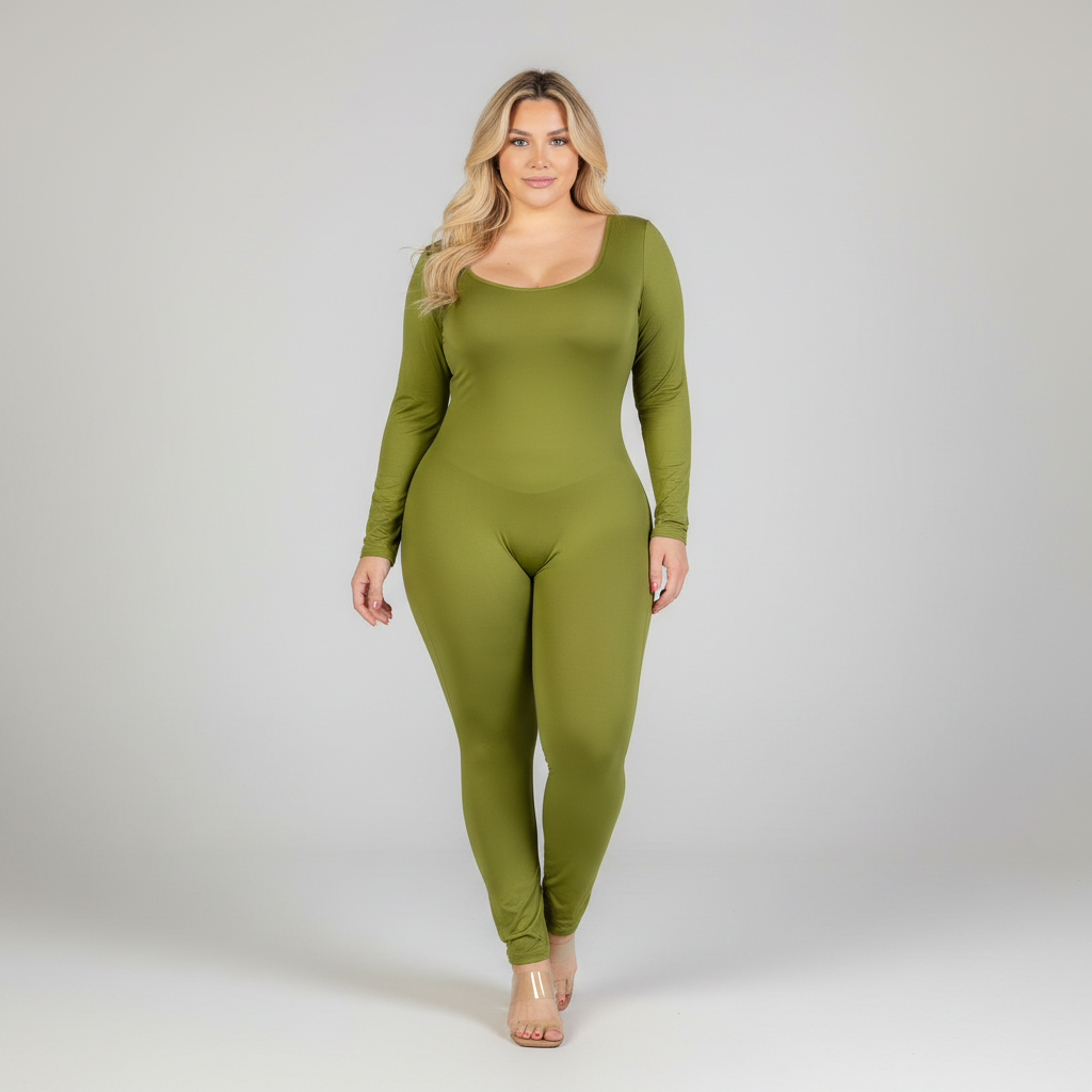 Plus Size Bodycon Jumpsuit