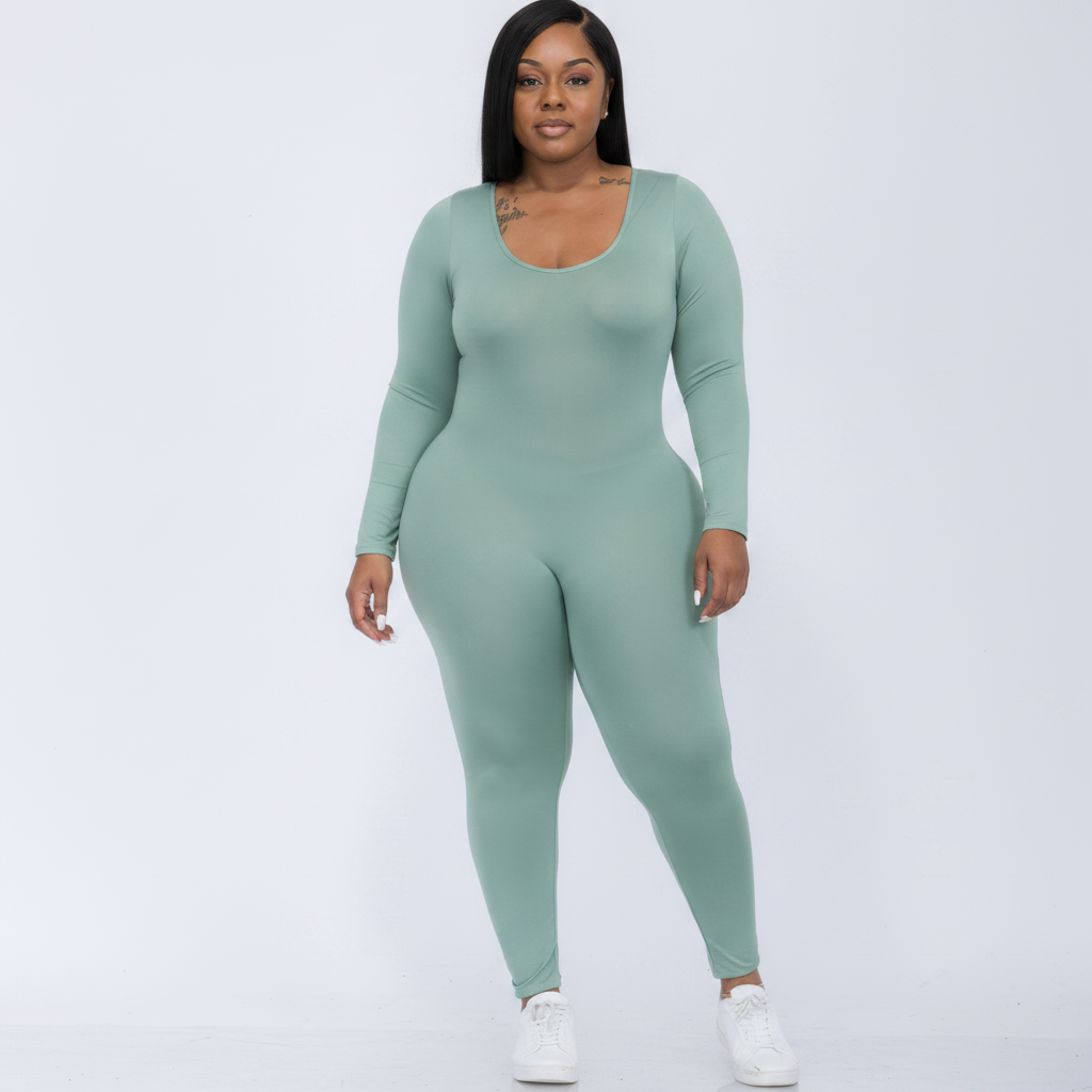 Plus Size Bodycon Jumpsuit