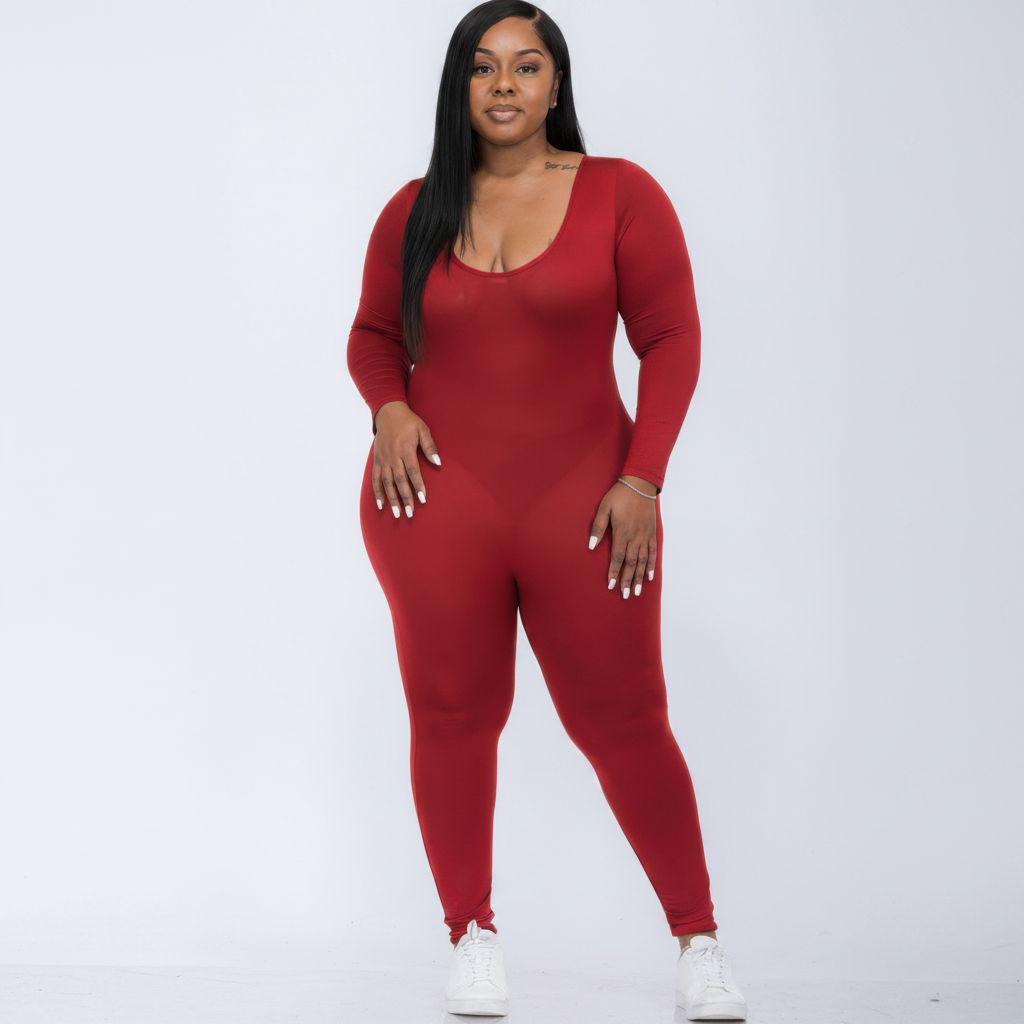 Plus Size Bodycon Jumpsuit