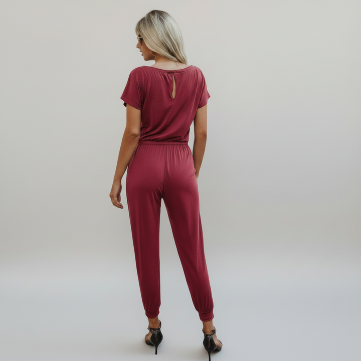 Slant Shoulder Jumpsuit