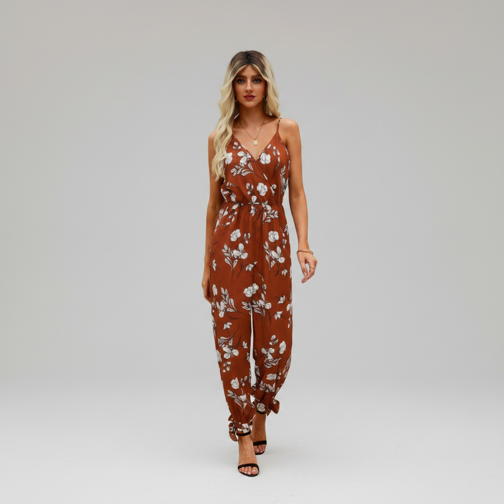 Floral Knot Cami Jumpsuit