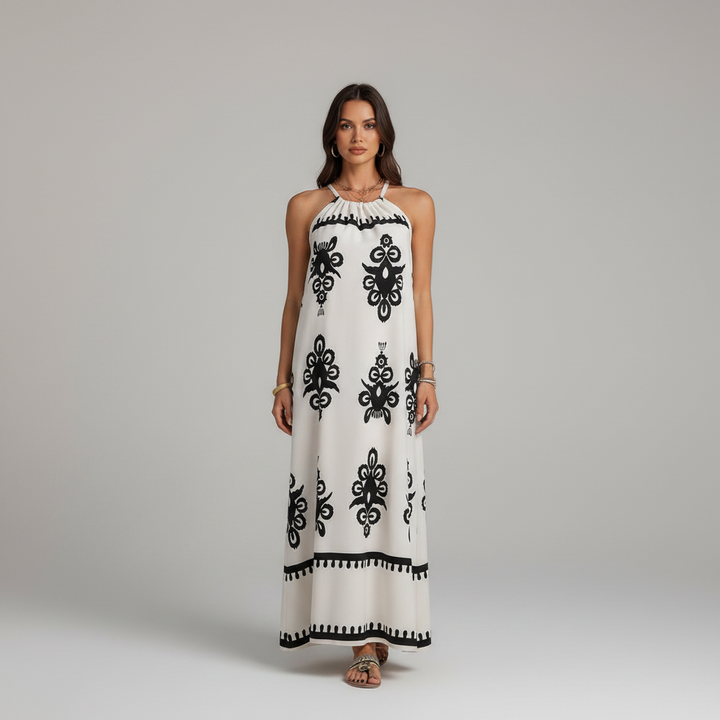 Geo Halter Loose Dress